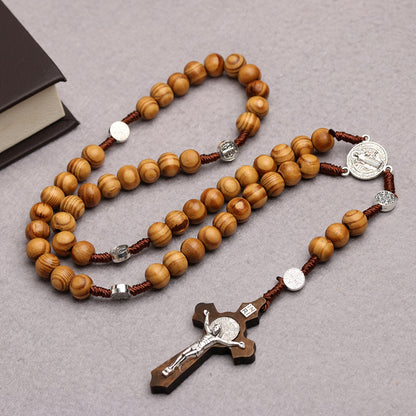 St. Benedict Wooden Rosary