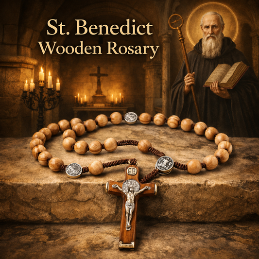 St. Benedict Wooden Rosary