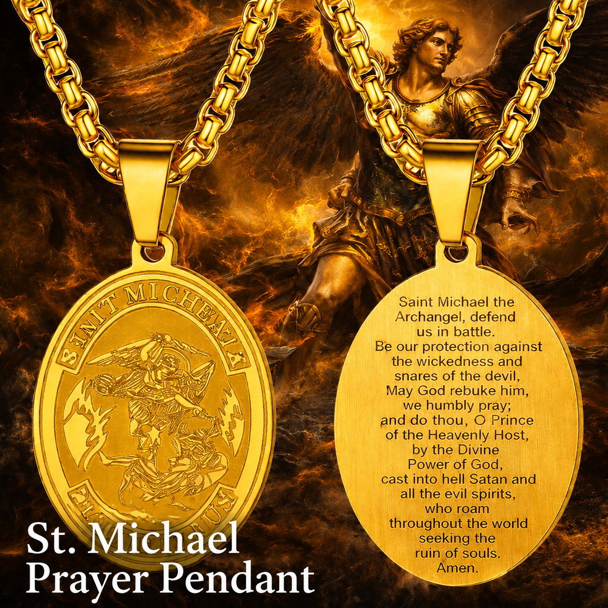 St. Michael Prayer Pendant
