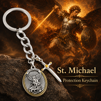 St. Michael Protection Keychain