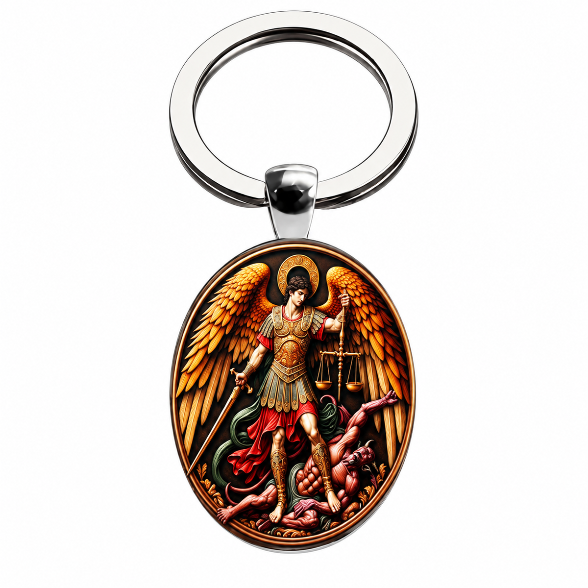 St. Michael Radiant Keychain