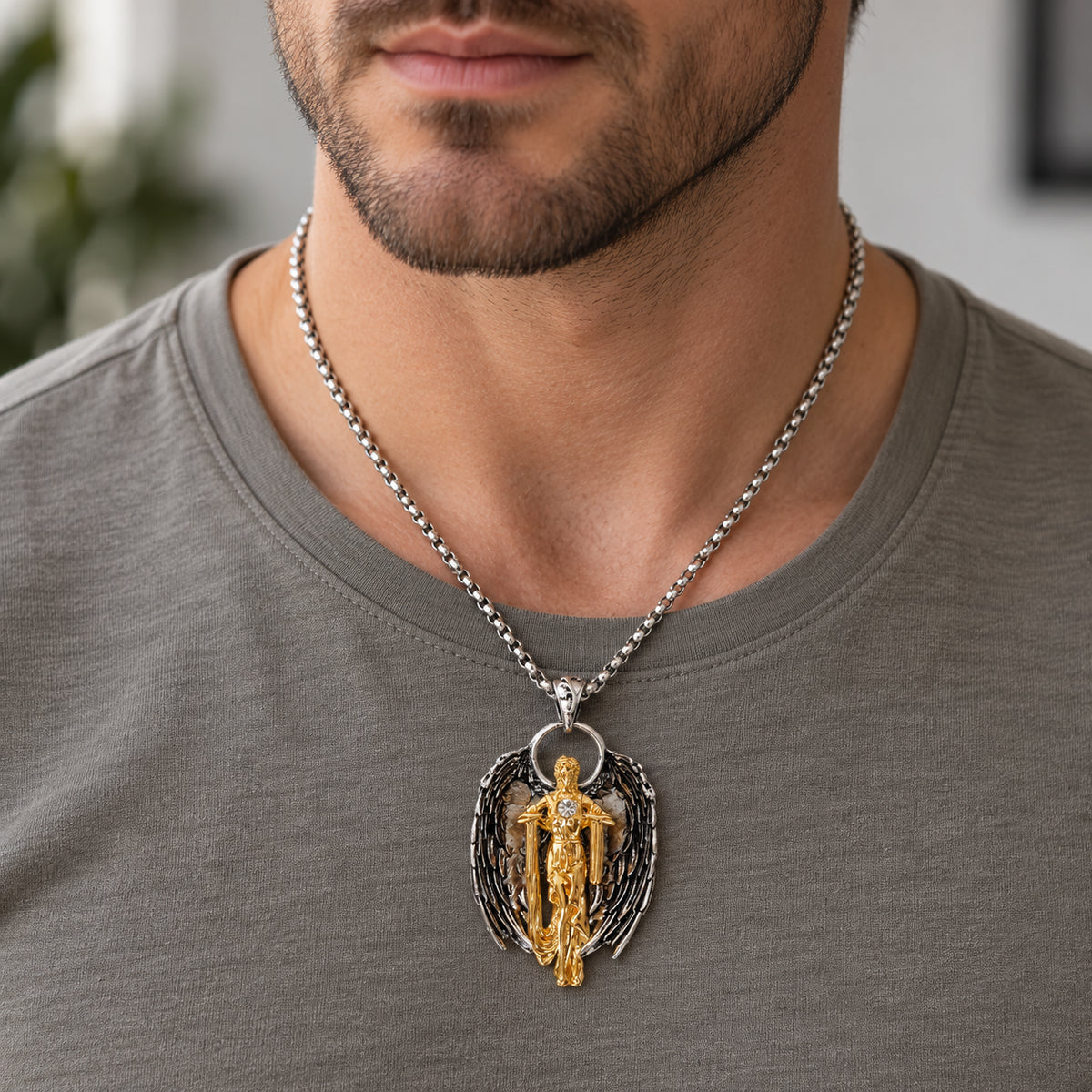 3D Guardian Angel Pendant