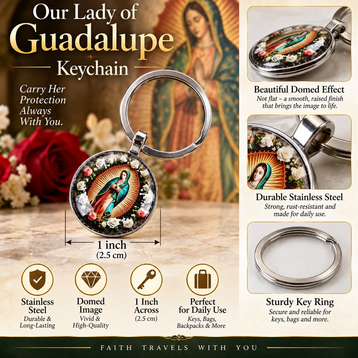 Our Lady of Guadalupe Keychain
