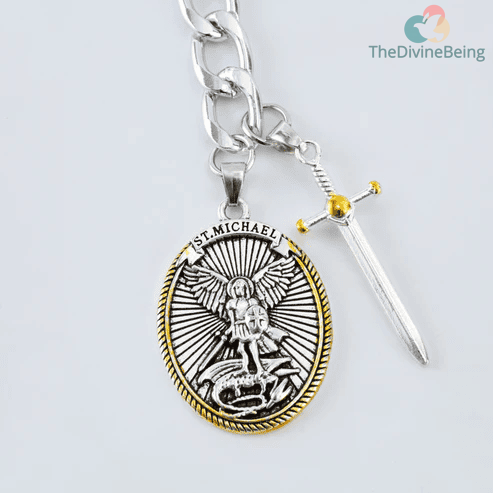 St. Michael Protection Keychain