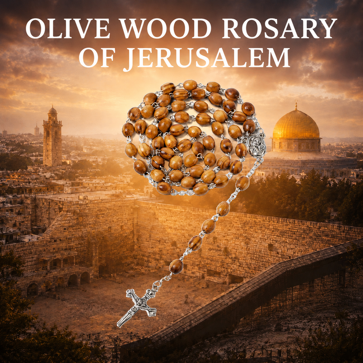 Olive Wood Rosary of Jerusalem
