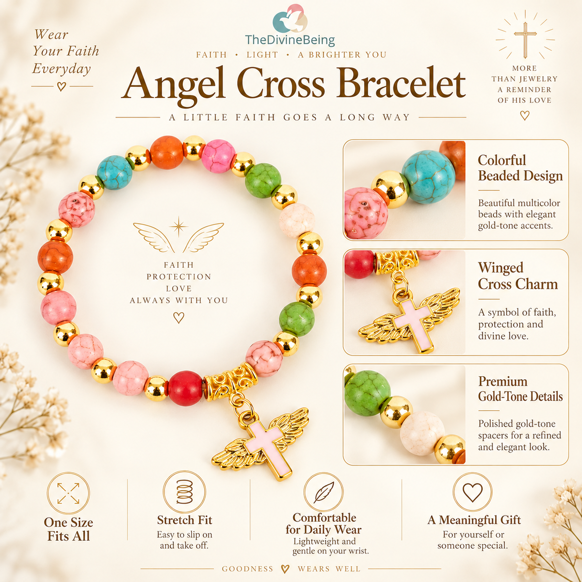 Rainbow Angel Bracelet