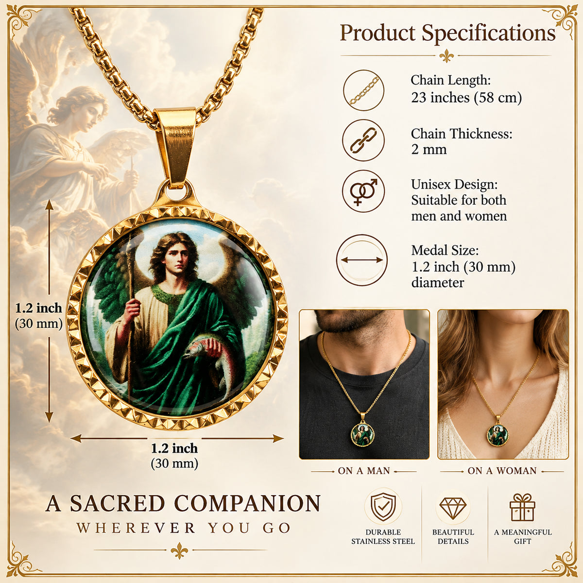 St. Raphael Healing Pendant