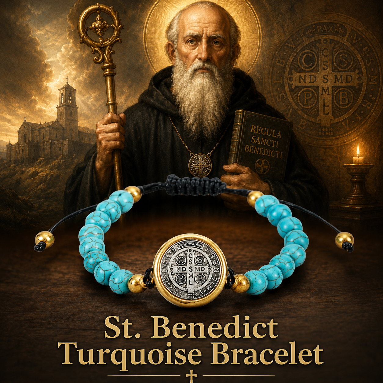 St. Benedict Turquoise Bracelet